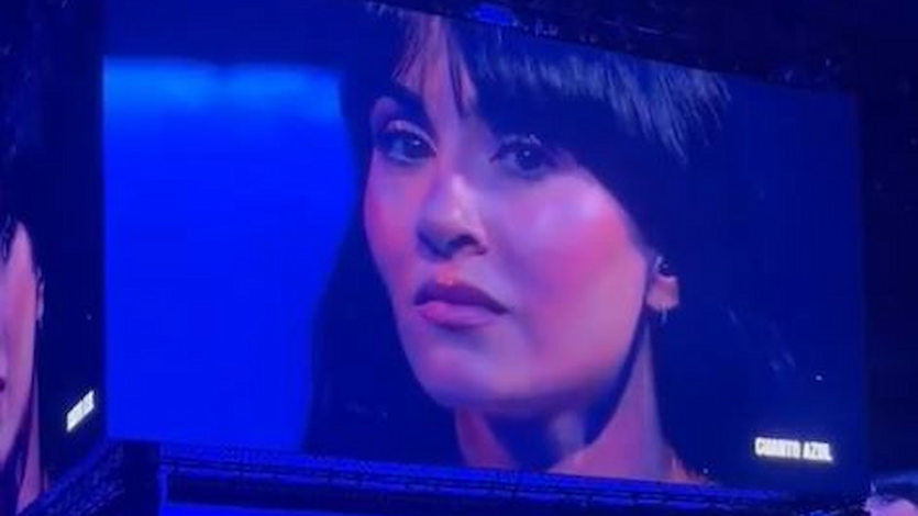 Aitana Ocaña, cantante española durante su listening en el Movistar Arena