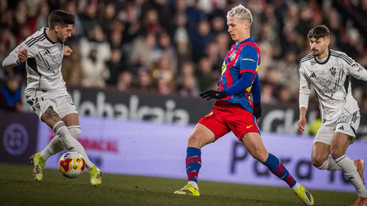 Dani Olmo, en el Albacete-Barcelona