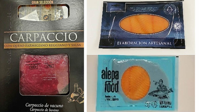 El carpaccio y el salmón afectados