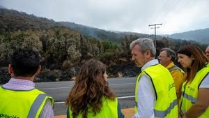 Los 3 focos del segundo mayor incendio en Galicia, estabilizados