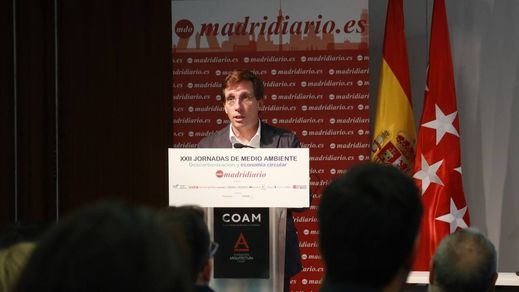 El alcalde de Madrid, José Luis Martínez-Almeida, en el cierre de las XXII Jornadas de Medio Ambiente