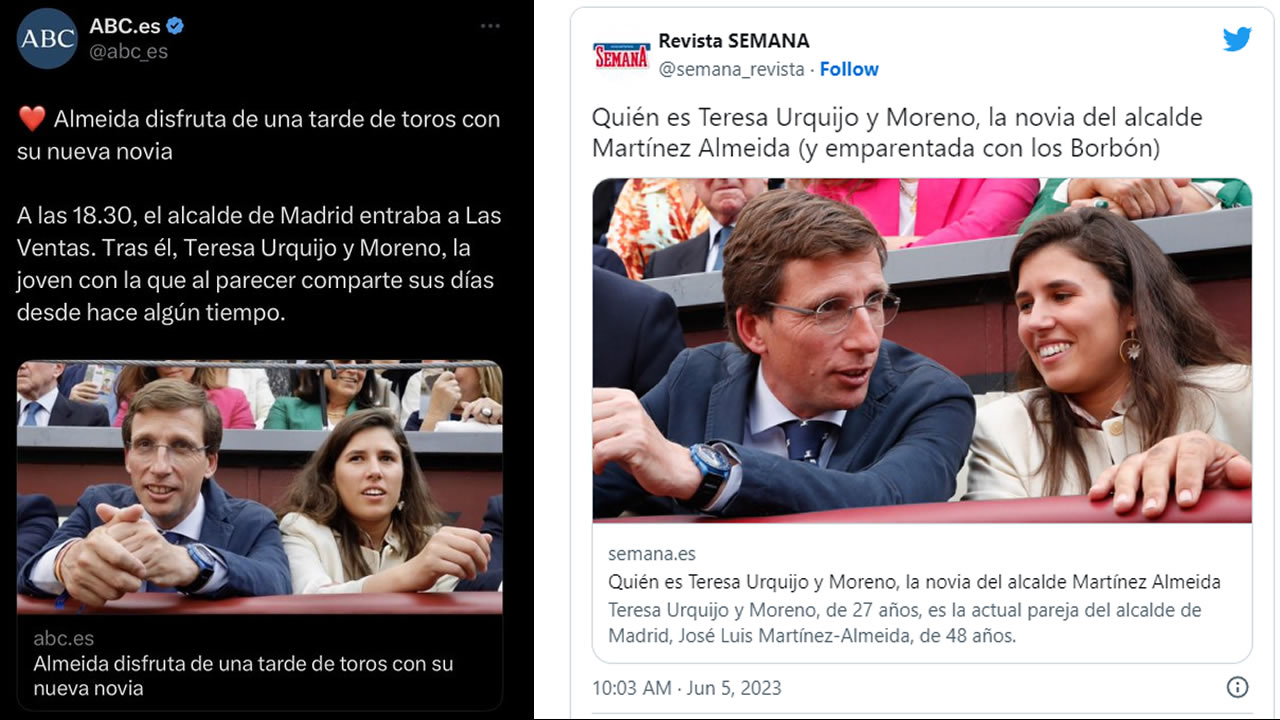 Quién es la novia del alcalde Almeida, Teresa Urquijo y Moreno ...