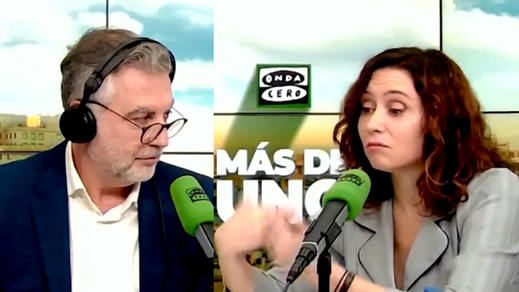 Carlos Alsina e Isabel Díaz Ayuso