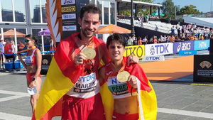 El atletismo español hace historia: Álvaro Martín y María Pérez, oro también en 35 km marcha