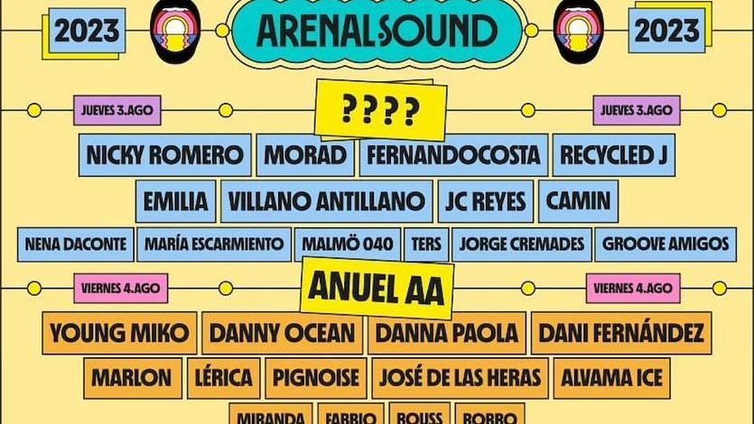 Parte de cartel del Arenal Sound 2023