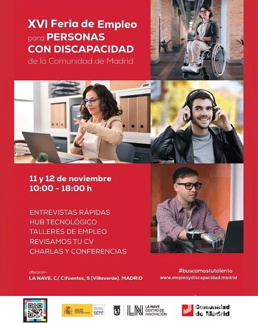 Cartel de la Feria de Empleo para Personas con Discapacidad