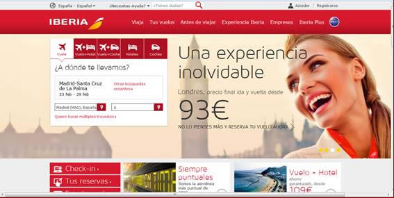 Iberia.com, la web con mejor experiencia de usuario de España