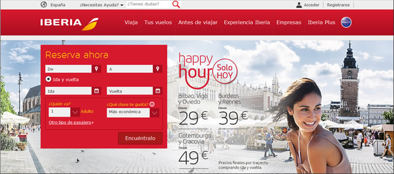 "Happy Hour" de Iberia: vuelos a Gotemburgo y Cracovia desde 49 euros por trayecto