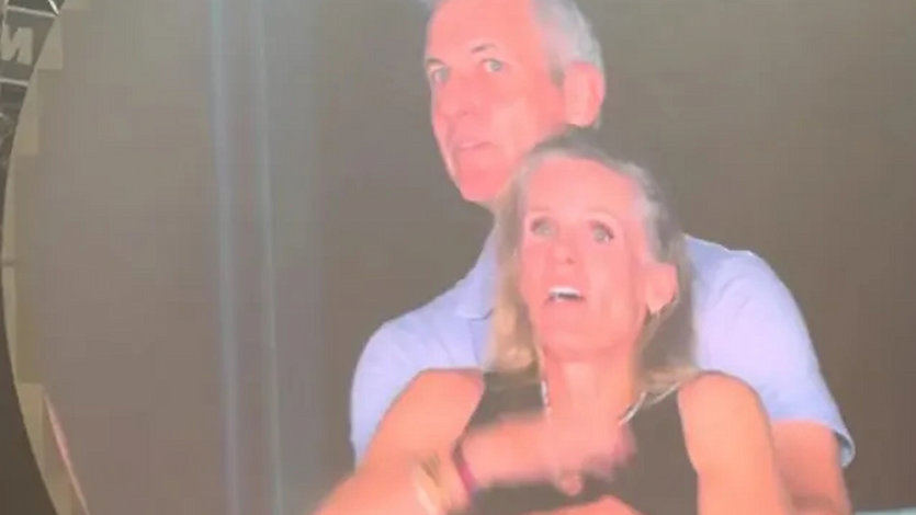 Andy Byron y Kristin Cabot, en el concierto de Coldplay