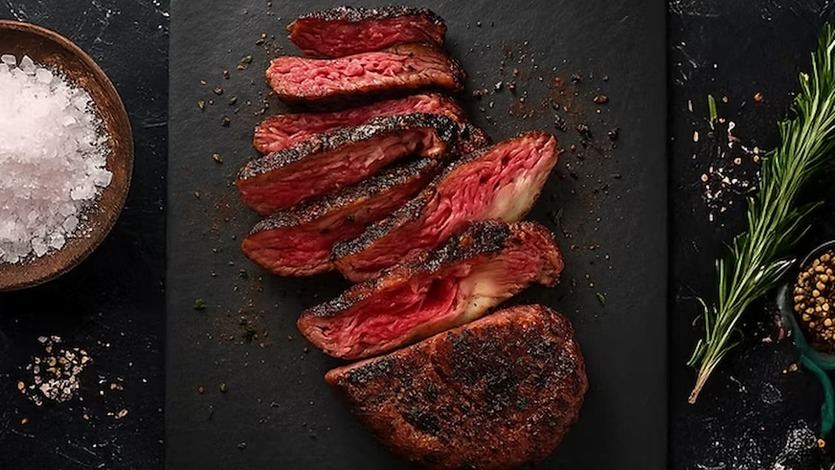 Imagen de filete de carne hecho con melena león