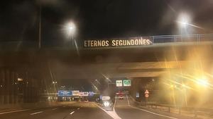 "Eternos segundones": la pancarta que caldea más el ambiente antes del derbi madrileño