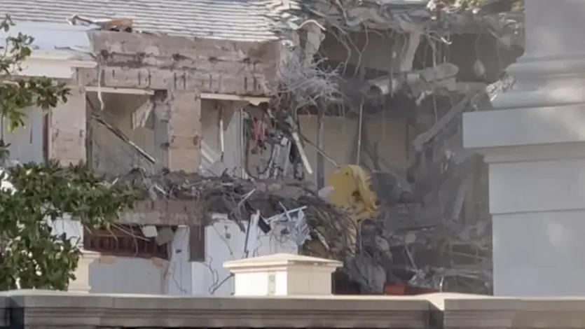 Demolición ala este de la Casa Blanca