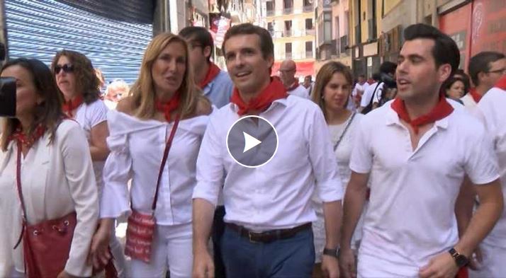 Casado, increpado y abucheado en su visita a los sanfermines