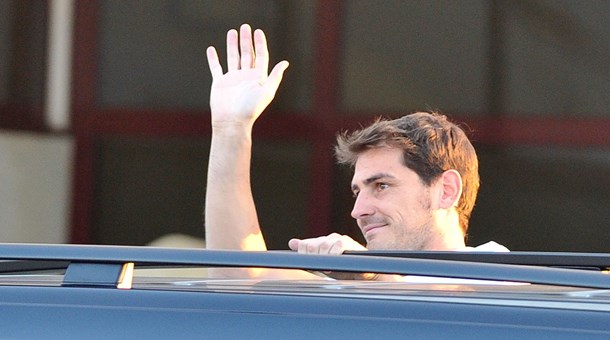 Casillas a su llegada a Oportp