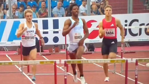 Chris Robinson, con apuros durante la carrera