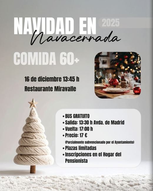 Comida de Navidad para mayores de 60 años