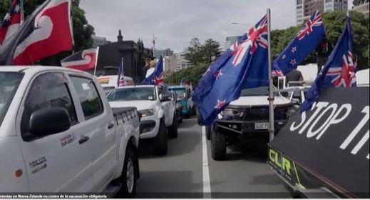 Las protestas antivacunas también sacuden Nueva Zelanda