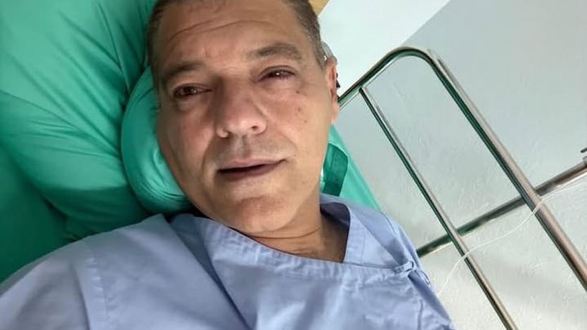 Frank Cuesta en el hospital
