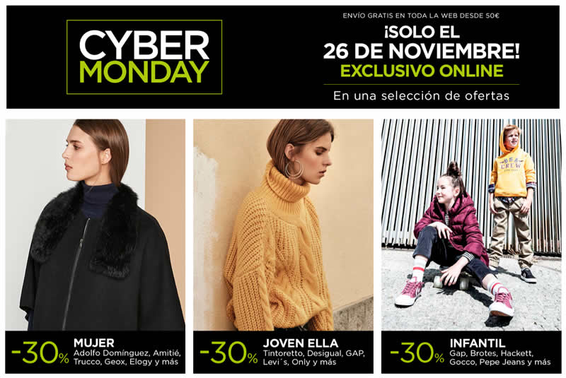 El Corte Inglés celebra el Cyber Monday con más de 150.000 ofertas en su web