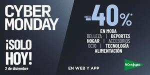 El Corte Inglés celebra hoy su Cyber Monday con descuentos únicos de hasta el 40% sólo en app y web