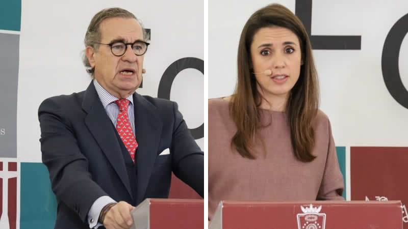 Irene Montero y el decano José María Alonso 