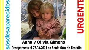 Aparece muerta Olivia, una de las 2 niñas desaparecidas en Canarias que raptó su padre