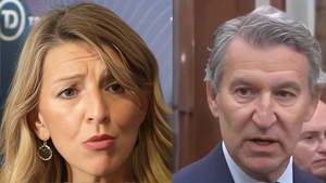 Díaz tacha a Feijóo de "vasallo de Vox" por su deriva antiinmigración