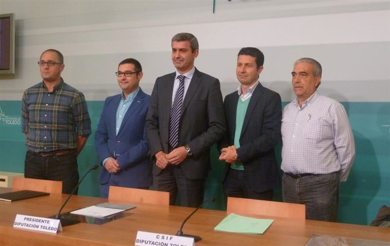 El acuerdo Diputación de Toledo y sindicatos contempla reducción de jornada y aumento salarial del 1%
