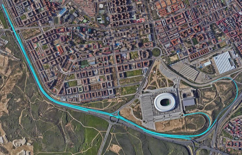 El acceso que conectará Ciudad del Deporte y el Metropolitano con la M-40