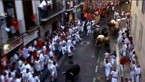 Séptimo encierro de San Fermín 2025: 6 hospitalizados y varias cornadas (vídeo)