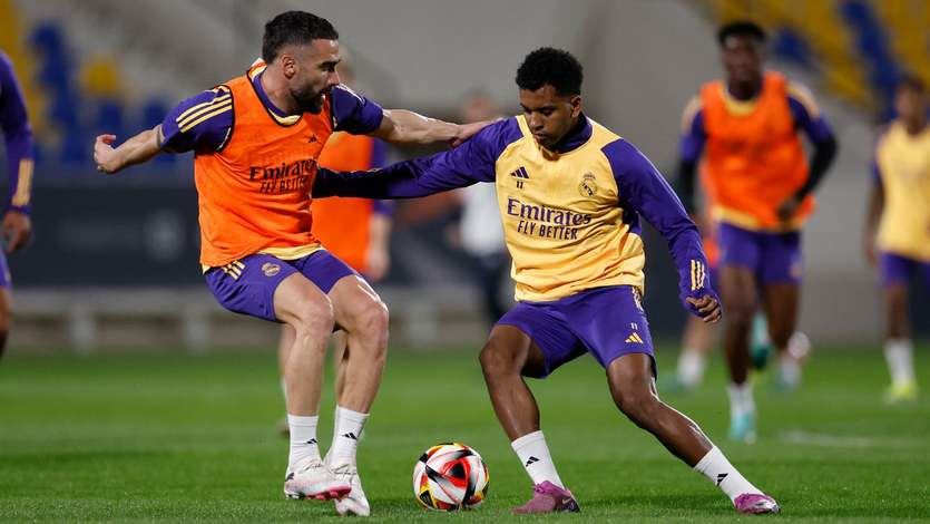 Un reciente entrenamiento del Real Madrid en Arabia