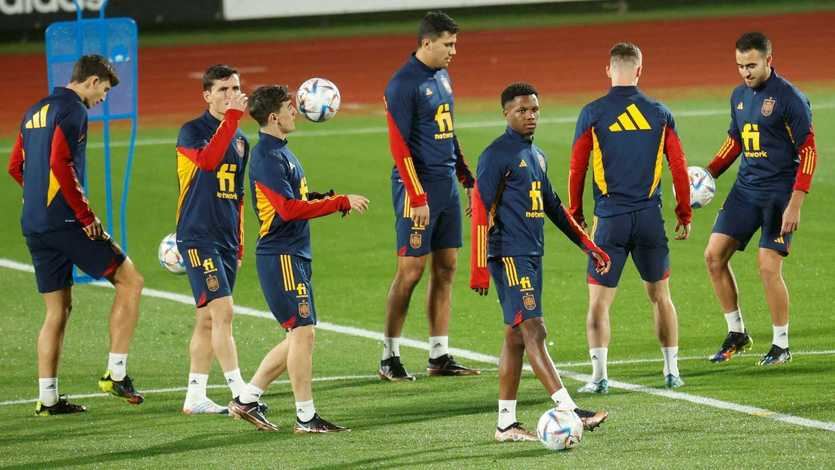 Entrenamiento de la Selección española