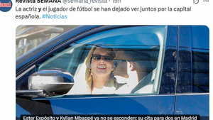 Ester Expósito, actriz española y Kylian Mbappé, futbolista del Real Madrid