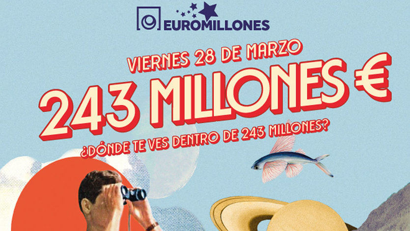 El cartel que promocionaba el bote de Euromillones