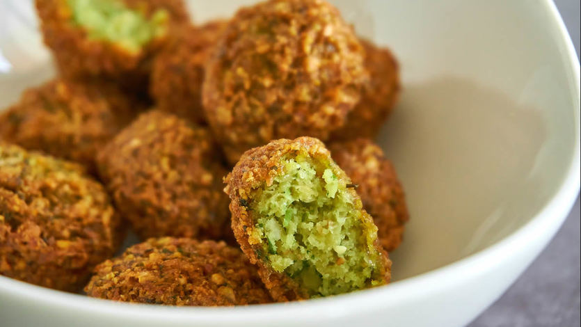 Falafel de garbanzos y espinacas