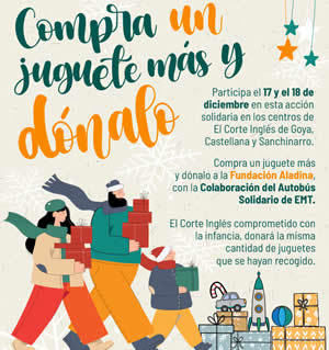 El Corte Inglés y la EMT organizan dos días de donación de juguetes para Fundación Aladina