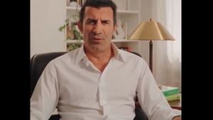 Luis Figo en el anuncio de Uber Eats