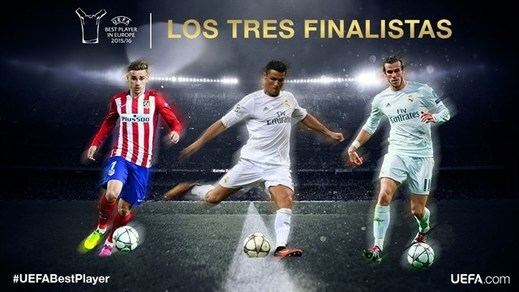 El mejor jugador de la UEFA 2016 juega en Madrid: Cristiano, Bale y Griezman, los candidatos
