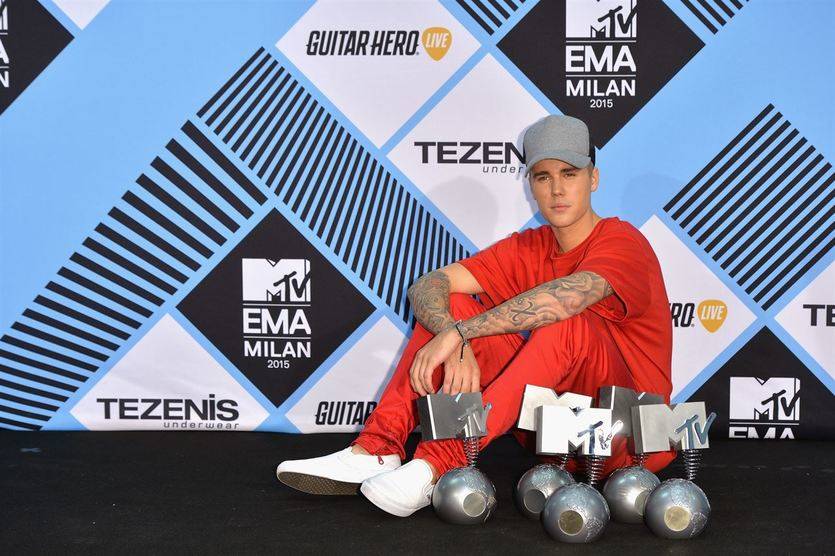 Justin Bieber, el rey de los premios MTV también en Europa