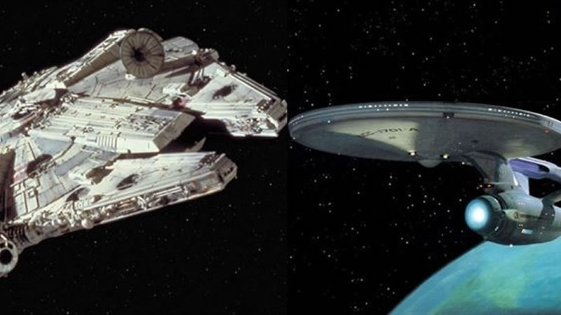 Debates frikis: ¿Qué nave es mejor? ¿El Halcón Milenario de 'Star Wars' o el Enterprise de 'Star Trek'?
