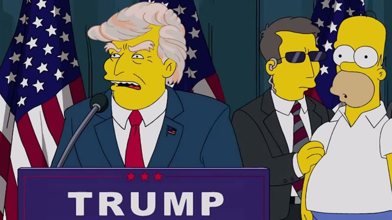 'Los Simpson' predijeron la carrera presidencial de Donald Trump