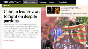 La prensa internacional avala los indultos a los presos catalanes y cree que es un "movimiento audaz"