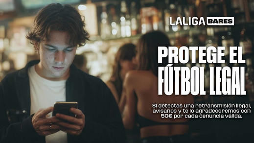 Campaña de La Liga contra el fútbol pirata en bares
