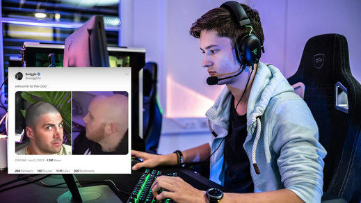 Un gamer y las imágenes en la cabeza