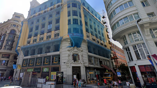 Fallece un obrero en las obras del hotel de Cristiano Ronaldo en la Gran Vía de Madrid