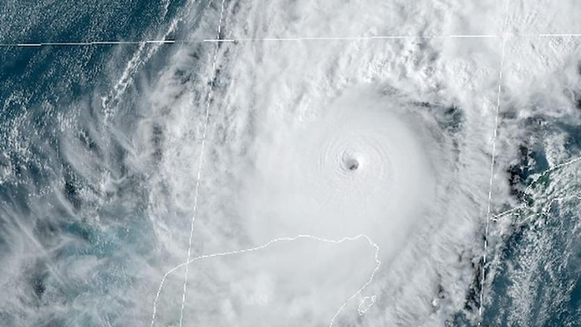 Foto del huracán Milton desde el espacio