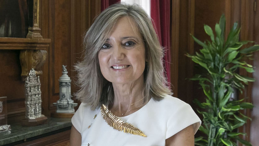 Cristina Ibarrola, durante su mandato como alcaldesa de Pamplona