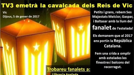 Cabalgata de reyes independentista en Cataluña: así quieren llenar de esteladas la fiesta de los niños