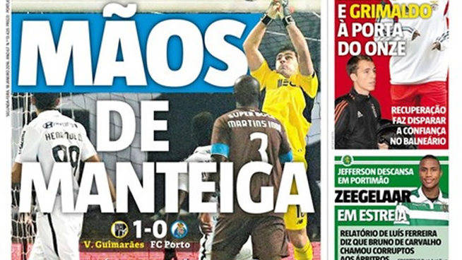 Portugal se mofa de Casillas tras una nueva 'cantada' con el Oporto