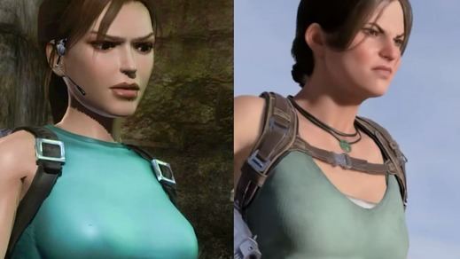 Lara Croft en 2 videojuegos diferentes